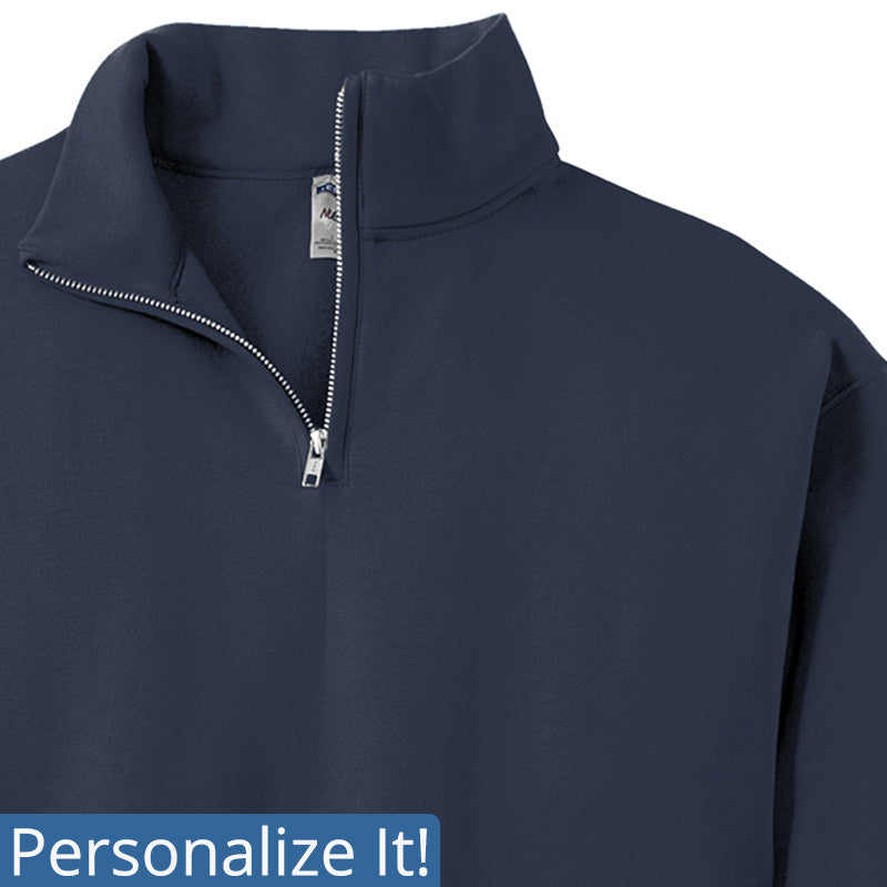 Personalized 1/4 zip Sweatshirt with Tall Certification - Unisex Sizing