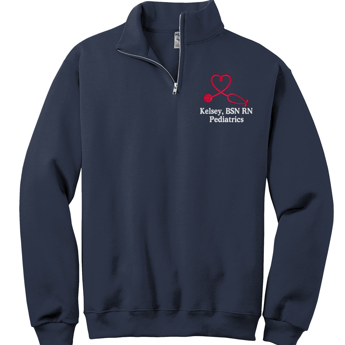 Personalized 1/4 zip Healthcare Provider Sweatshirt - Unisex