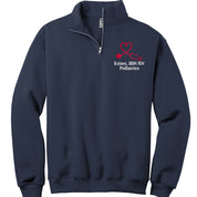 995M | Personalized 1/4 zip Healthcare Provider Sweatshirt - Unisex Sizing