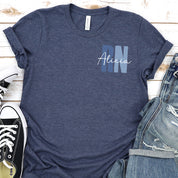 Personalized Adult Bella Canvas Tee | Blue or Pink Certifications