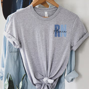 Personalized Adult Bella Canvas Tee | Blue or Pink Certifications