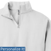 995M | Personalized 1/4 zip Sweatshirt |Tall Certification - Unisex Sizing | PLUS TOTEBAG Combo