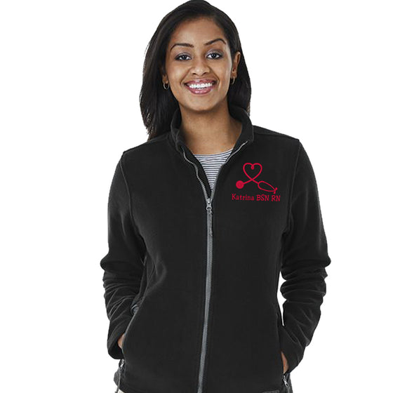 Charles River Women's Boundary Fleece Nurse Full Zip