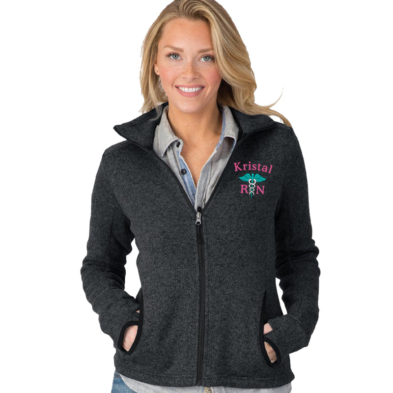 5493 | Charles River Women's Heathered Fleece Nurse Jacket