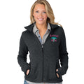 5493 |  Charles River Women's Heathered Fleece Jacket PLUS Tote Bag Combo