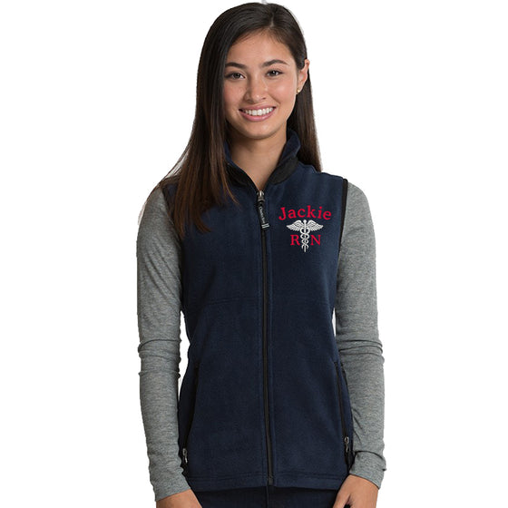 Discontinued| Charles River Women's Ridgeline Fleece Personalized Vest