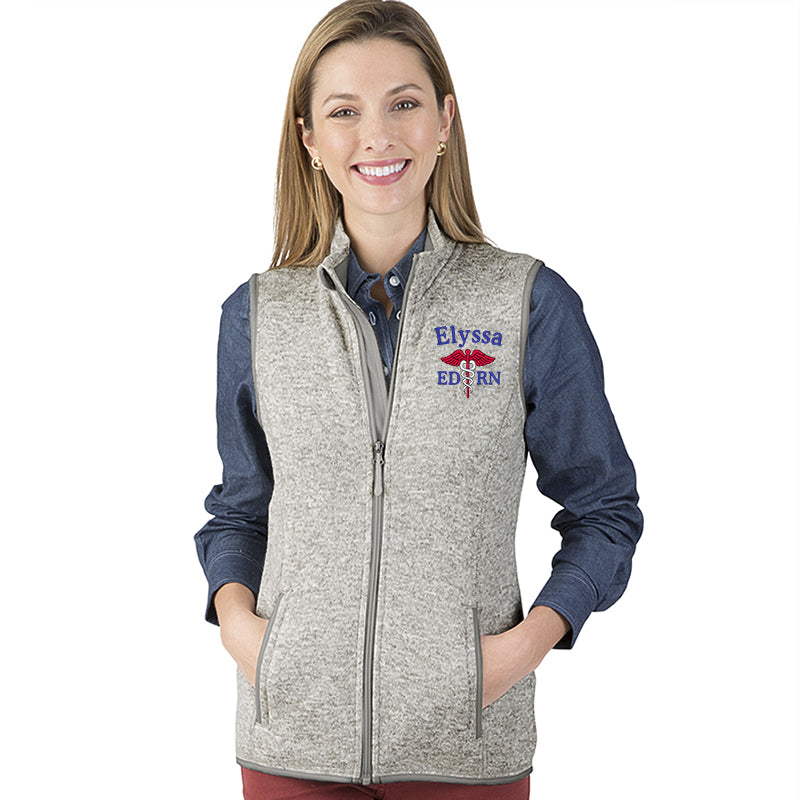 Charles River Women's Pacific Heathered Nurse Vest | MacAttackGear