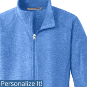 Port Authority® Ladies Heather Microfleece Full-Zip Jacket