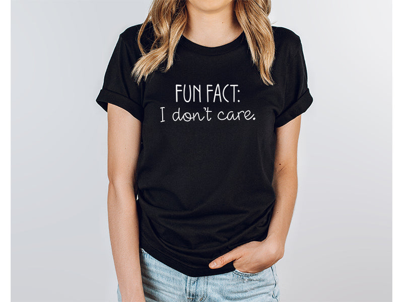 Adult Bella Canvas Tee | Fun Fact: I don't Care