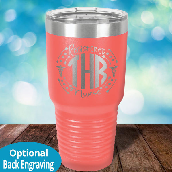 Personalized Laser Etched Tumbler |   RN Monogram