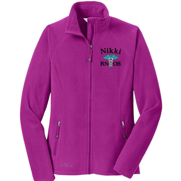 Eddie Bauer jacket Magenta / XS EB225 Eddie Bauer® Ladies Full-Zip Microfleece Jacket