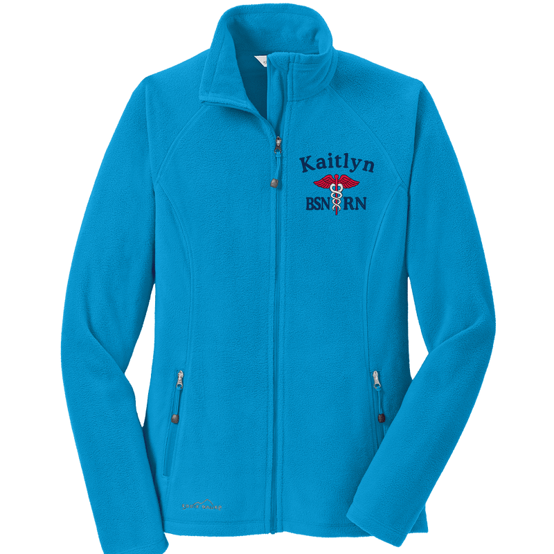 Eddie Bauer jacket Peak Blue / XS EB225 Eddie Bauer® Ladies Full-Zip Microfleece Jacket