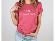 Adult Bella Canvas Tee | Fun Fact: I don't Care