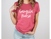 Adult Bella Canvas Tee | Gansta Nurse Tee