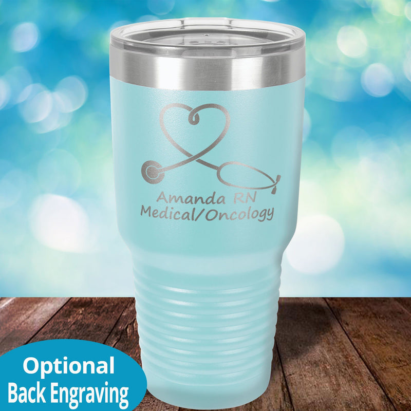 Heart Stethoscope Laser Etched Tumbler