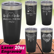 MacAttackGear Drinkware Personalized 20 ounce Nurse Tumbler