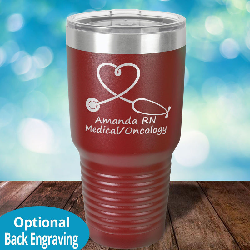 Heart Stethoscope Laser Etched Tumbler