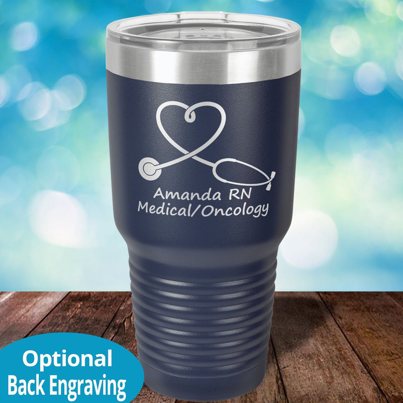 Heart Stethoscope Laser Etched Tumbler