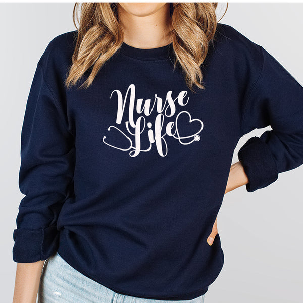Crew Neck Sweatshirt | Nurse Life | MacAttackGear