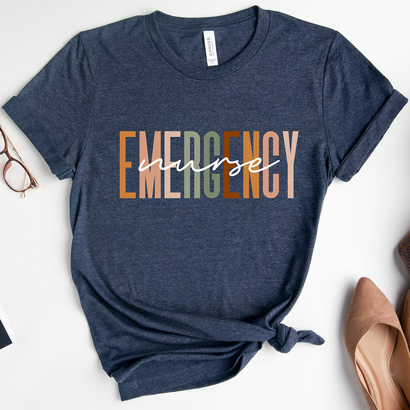 Adult Bella Canvas Tee | Multi Color Emergency Nurse