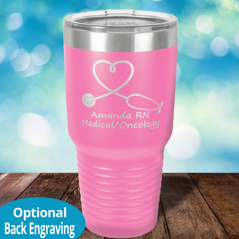 Heart Stethoscope Laser Etched Tumbler