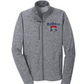 Port Authority jackets Grey Heather / Small F231 Port Authority® Unisex Digi Stripe Fleece Jacket