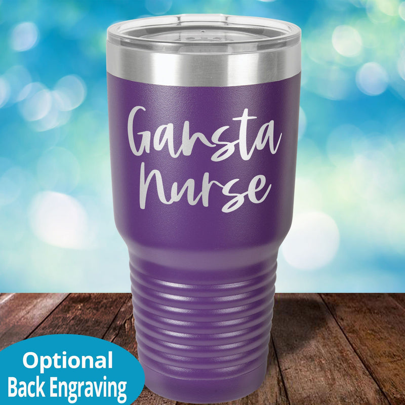 Personalized Laser Etched Tumbler | Gansta Nurse