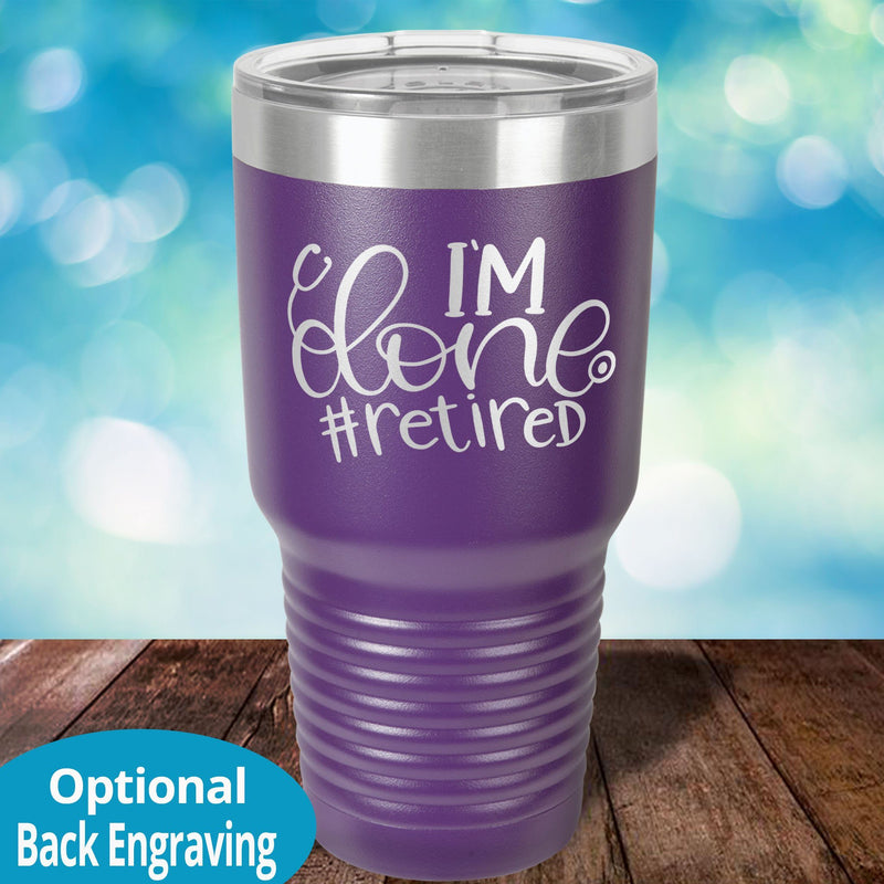 Nurse Retired Laser Etched Tumbler