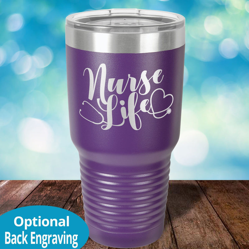 Personalized Laser Etched Tumbler | Nurse Life