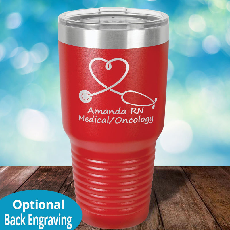 Heart Stethoscope Laser Etched Tumbler