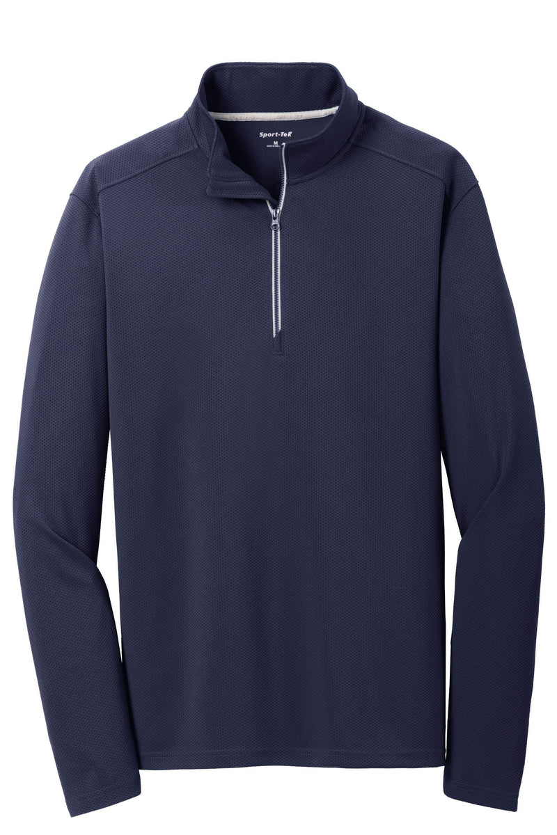 Sport-Tek 1/4 Zips NAVY / SMALL ST860 | Sport-Tek® Unisex Sport-Wick® Textured 1/4-Zip Pullover