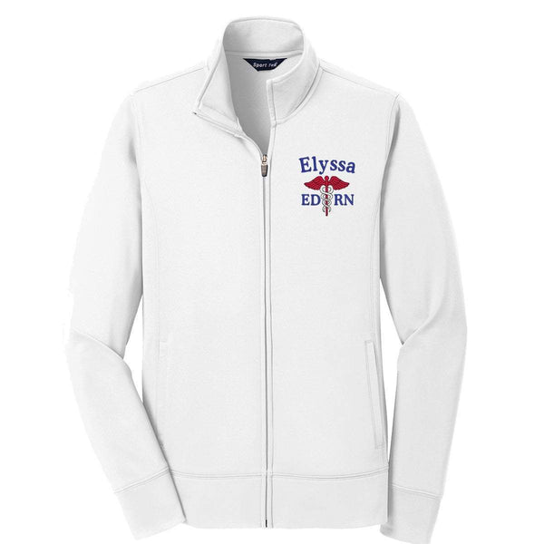 Sport-Tek jacket White / XS LST241 | Customized Ladies Sport-Wick® Fleece Full-Zip Jacket