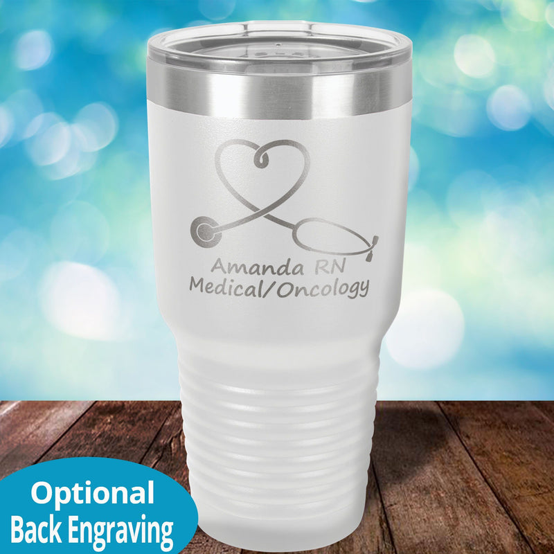 Heart Stethoscope Laser Etched Tumbler