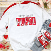 Crewneck Sweatshirt | Doodle Heart Registered Nurse