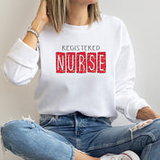 Crewneck Sweatshirt | Doodle Heart Registered Nurse