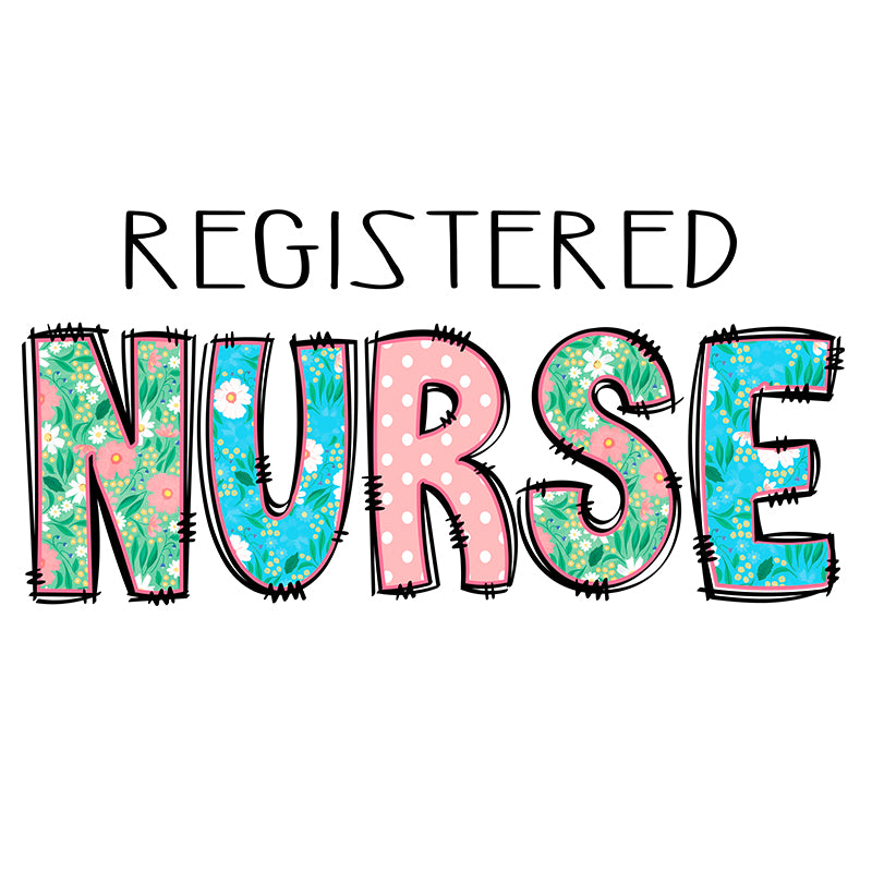 Crewneck Sweatshirt | Spring Doodle Heart Registered Nurse