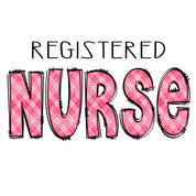 Crewneck Sweatshirt | Pink Doodle Registered Nurse